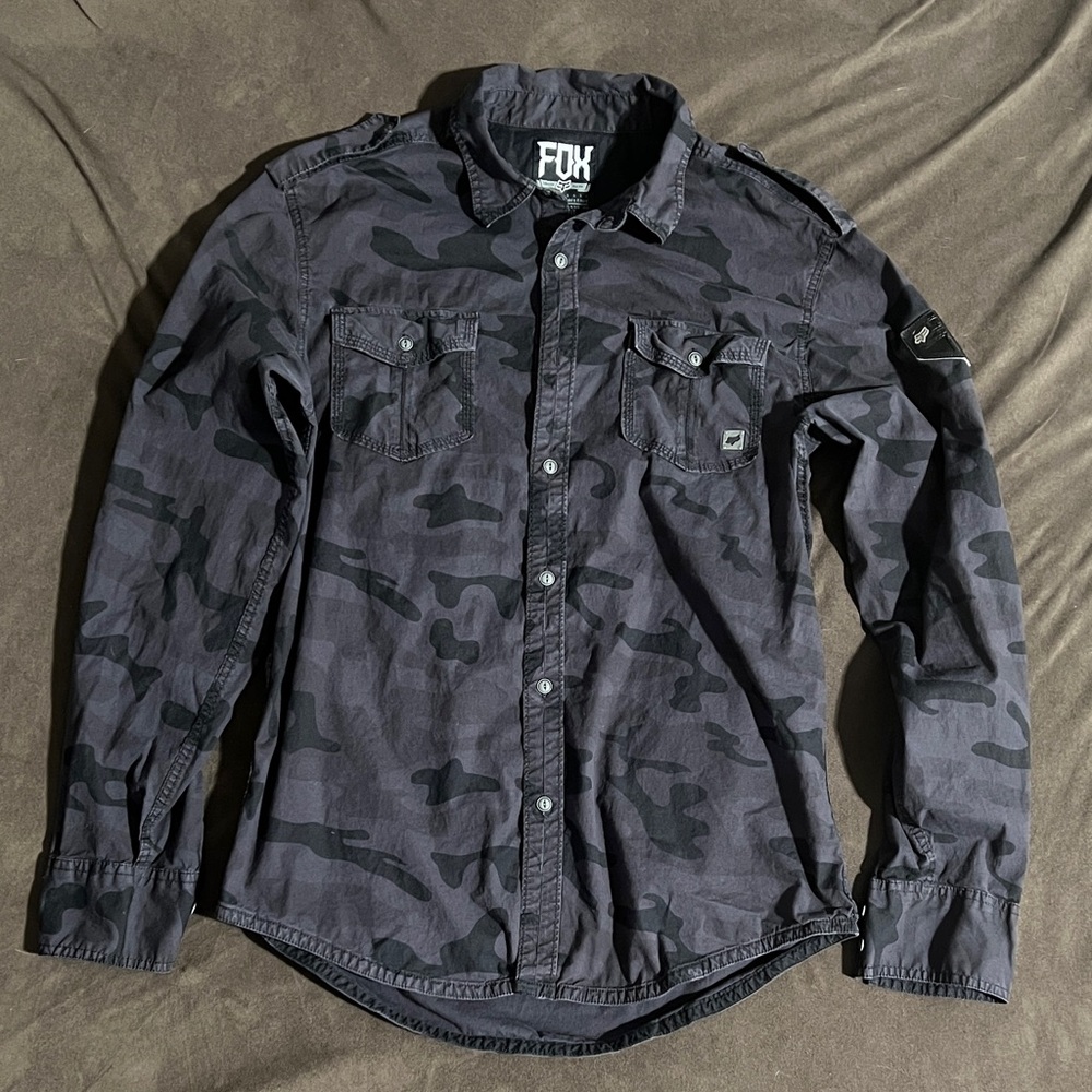 Fox Black Slim Fit Shirt